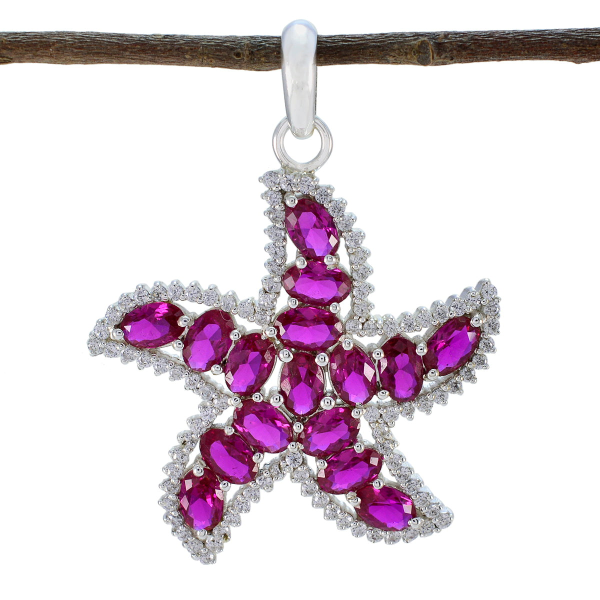 Ellie Multicolor Fairytale Pendant with Gemstone Starfish Multi Stone multicolor Multicolor