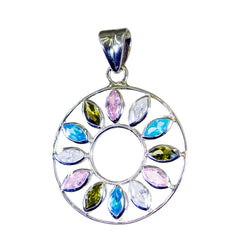 Bella Multicolor Featherlight Pendant with Gemstone Accents Multi Stone multicolor Multicolor