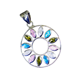 Bella Multicolor Featherlight Pendant with Gemstone Accents