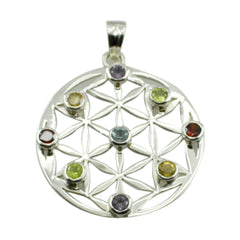 Hazel Multicolor Filigree Pendant for Vibrant Style Multi Stone multicolor Multicolor
