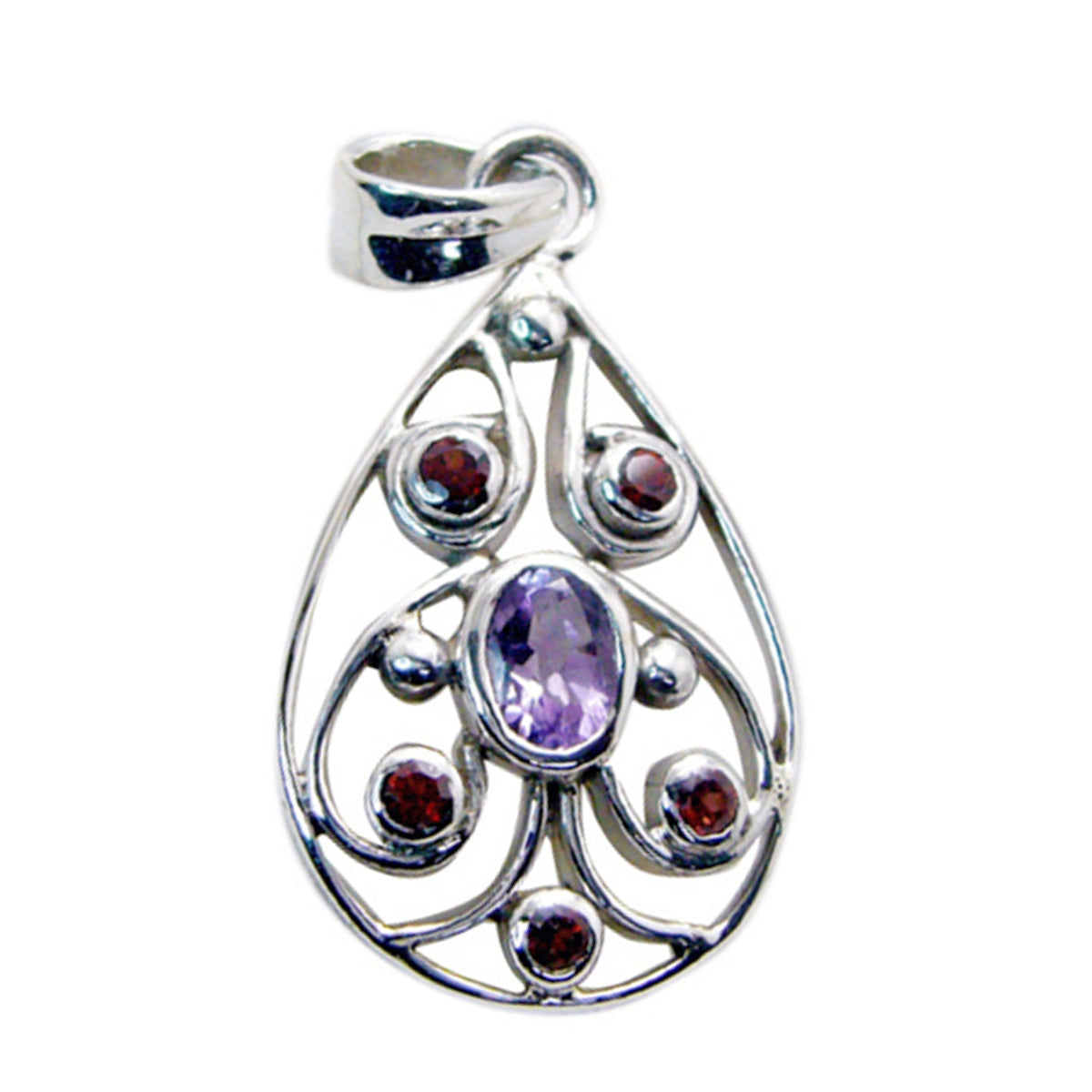 Nella Multicolor Filigree Pendant with Gemstones Multi Stone multicolor Multicolor