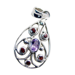 Nella Multicolor Filigree Pendant with Gemstones