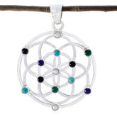 Zoe Multicolor Filigree Pendant for Every Occasion Multi Stone multicolor Multicolor