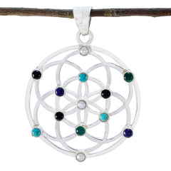 Zoe Multicolor Filigree Pendant for Every Occasion Multi Stone multicolor Multicolor