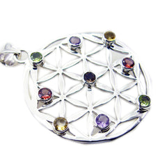 Isla Multicolor Filigree Pendant with Gemstone Accents
