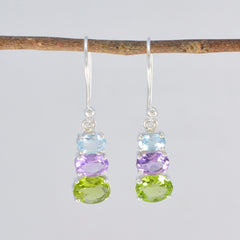 Tereza Multicolor Gemstone Dangle Earrings