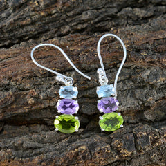 Tereza Multicolor Gemstone Dangle Earrings
