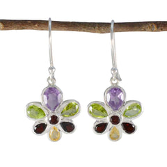 Ivana Multicolor Gemstone Dangle Earrings for Every Occasion Multi multicolor Dangle