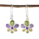 Isadora Multicolor Gemstone Dangle Earrings for All Occasions Multi multicolor Dangle