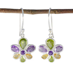 Isadora Multicolor Gemstone Dangle Earrings for All Occasions Multi multicolor Dangle