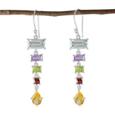 Riley Multicolor Gemstone Dangle Earrings for Any Occasion Multi multicolor Dangle