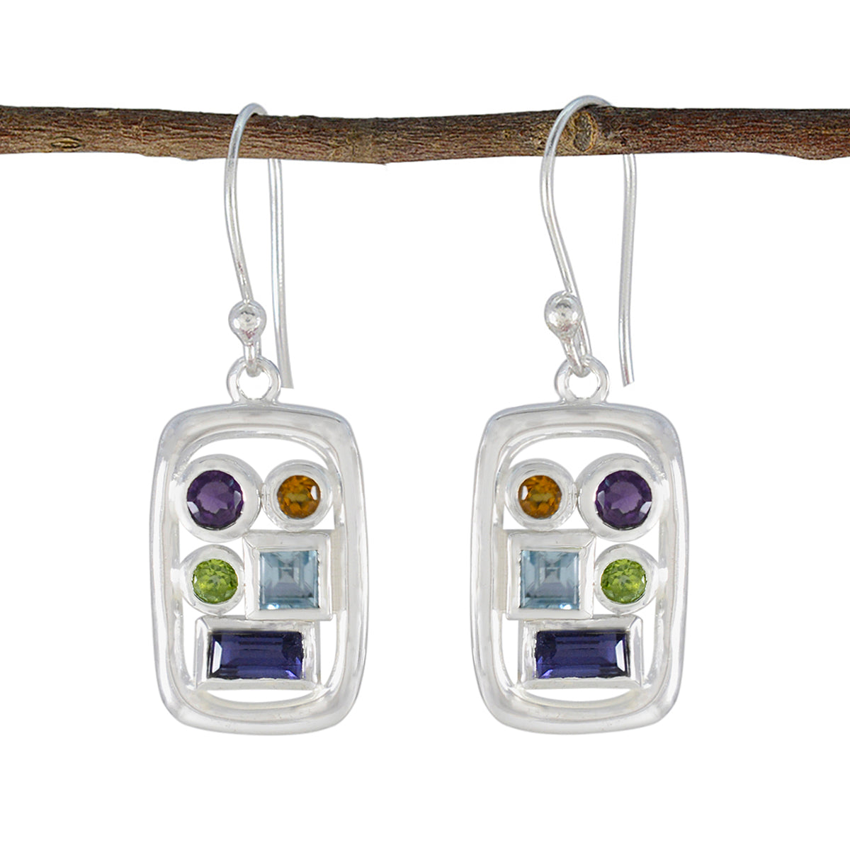 Isadora Multicolor Gemstone Dangle Earrings Multi multicolor Dangle