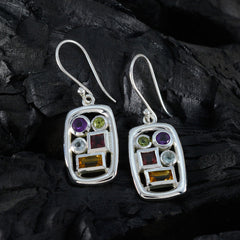 Florencia Multicolor Gemstone Dangle Earrings