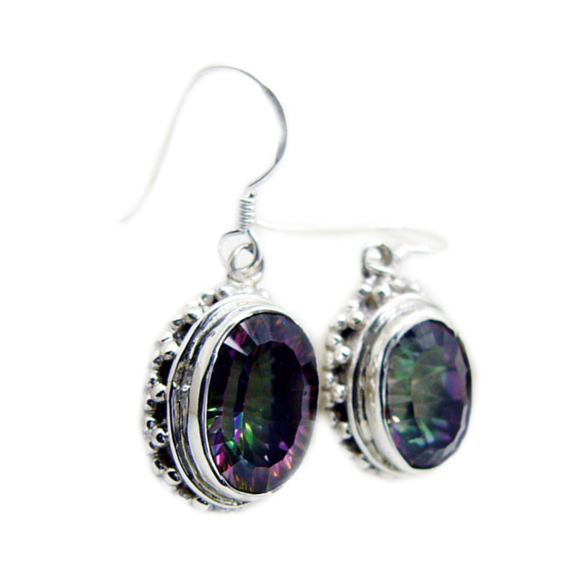 Wen Multicolor Gemstone Dangle Earrings for Every Occasion Mystic Quartz multicolor Dangle
