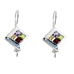 Min-seo Multicolor Gemstone Dangle Earrings Multi multicolor Dangle