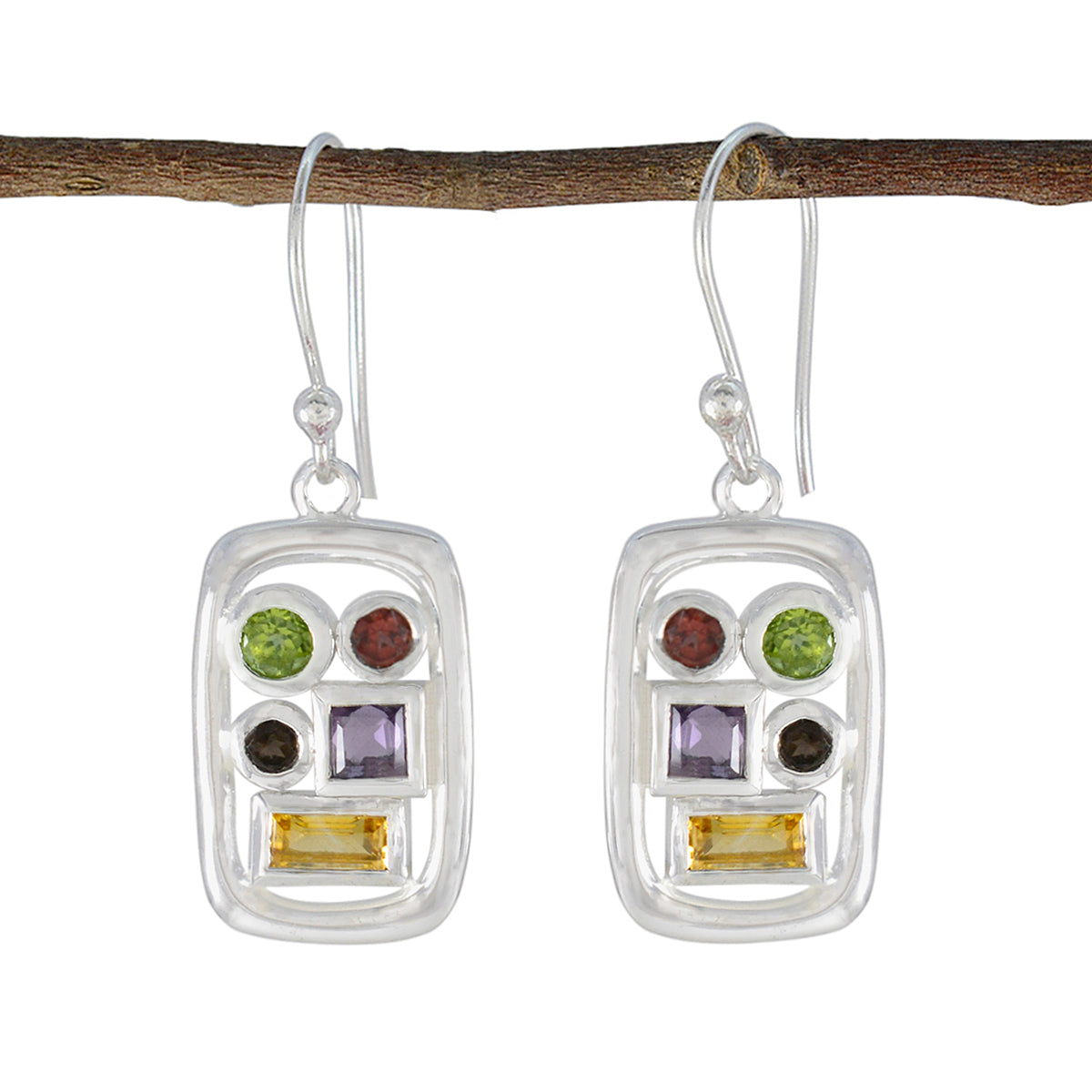 Gabriela Multicolor Gemstone Earrings for Every Occasion Multi multicolor Dangle