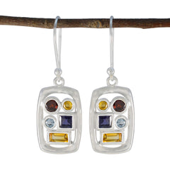 Clara Multicolor Gemstone Earrings for Everyday Glam Multi multicolor Dangle