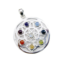 Savannah Multicolor Gemstone Necklace Pendant