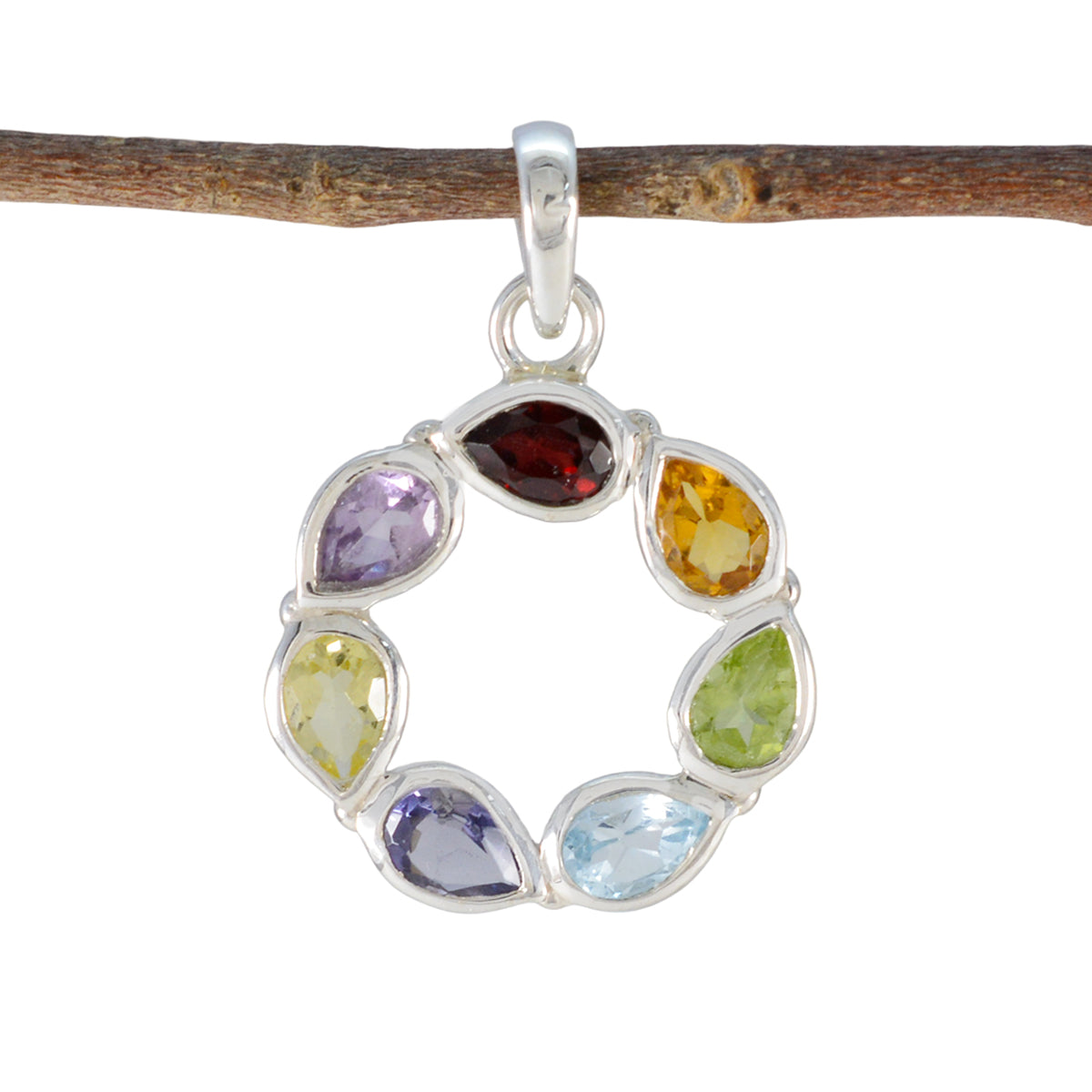 Isabella Multicolor Gemstone Pendant for Every Occasion Multi Stone multicolor Multicolor