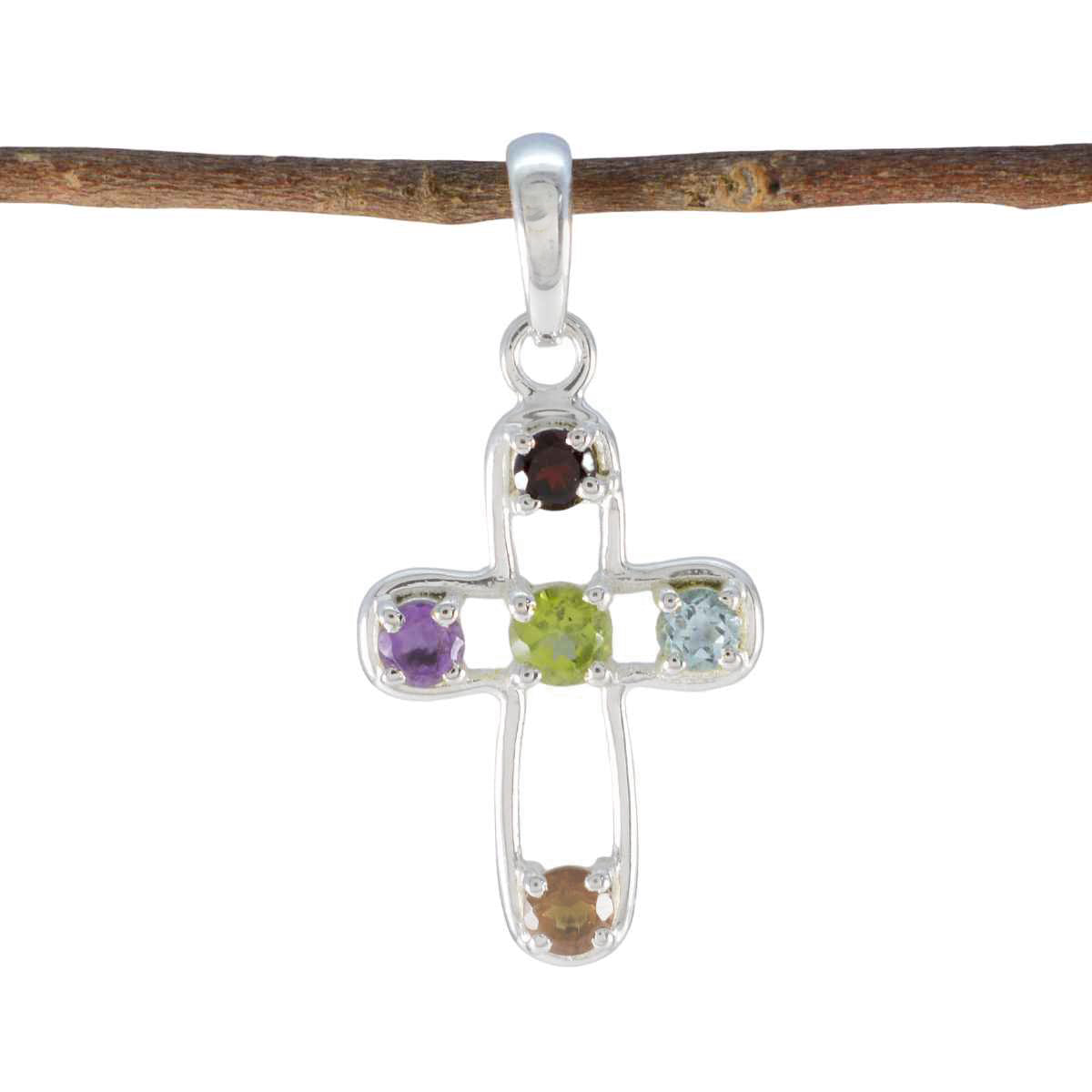 Giulia Multicolor Gemstone Pendant for Everyday Glam Multi Stone multicolor Multicolor
