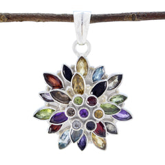 Lucia Multicolor Gemstone Pendant for Everyday Glam Multi Stone multicolor Multicolor