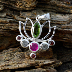 Rosa multicolor Rope-Wire Dainty Pendant