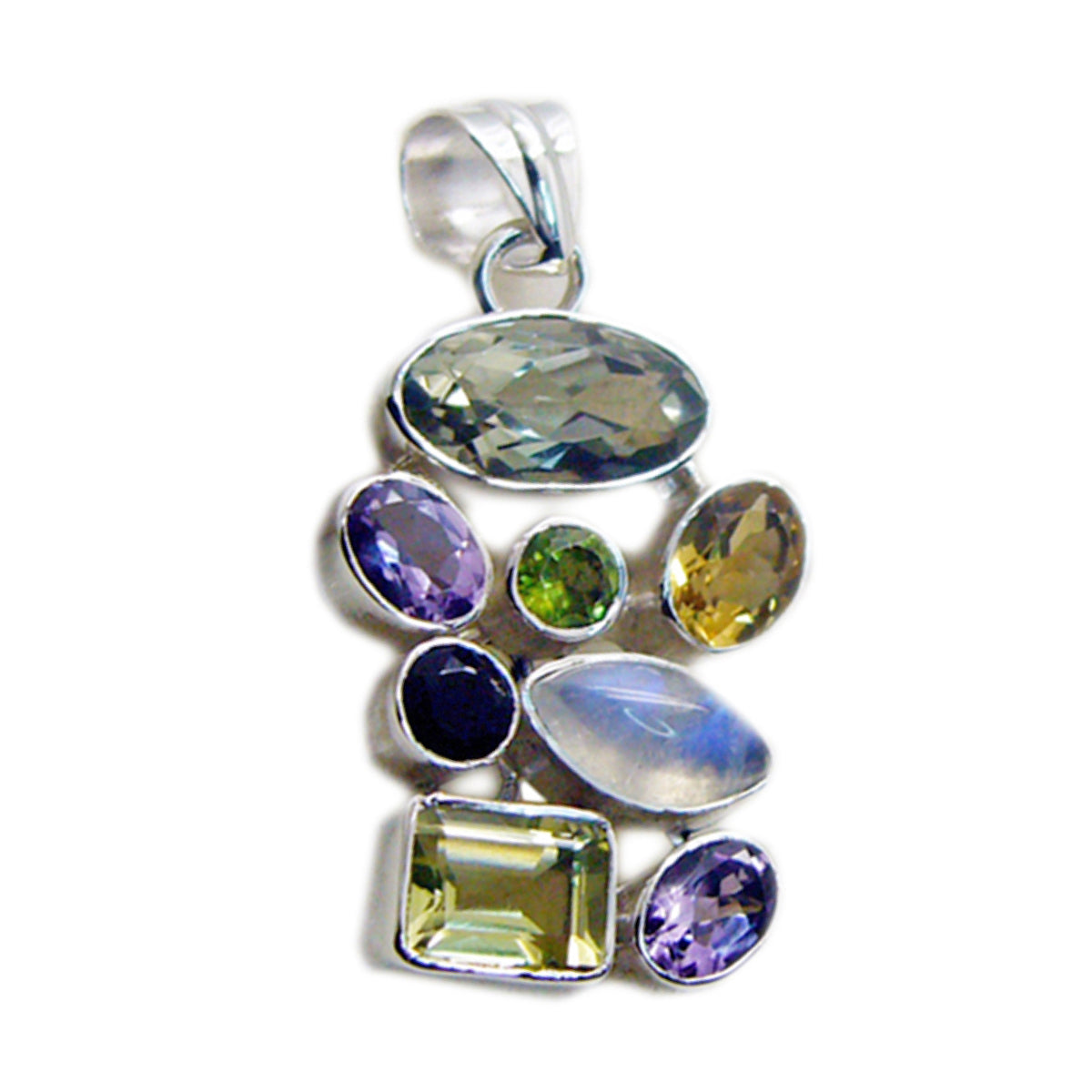 Evelyn Multicolor Gemstone Pendant for Effortless Style Multi Stone multicolor Multicolor