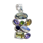 Evelyn Multicolor Gemstone Pendant for Effortless Style Multi Stone multicolor Multicolor