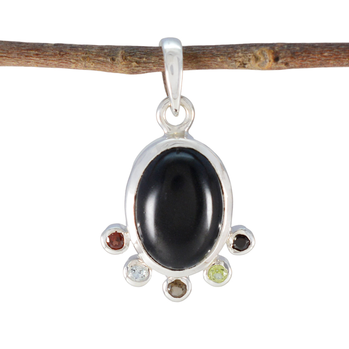 Emma Multicolor Gemstone Pendant for Everyday Wear Multi Stone multicolor Multicolor
