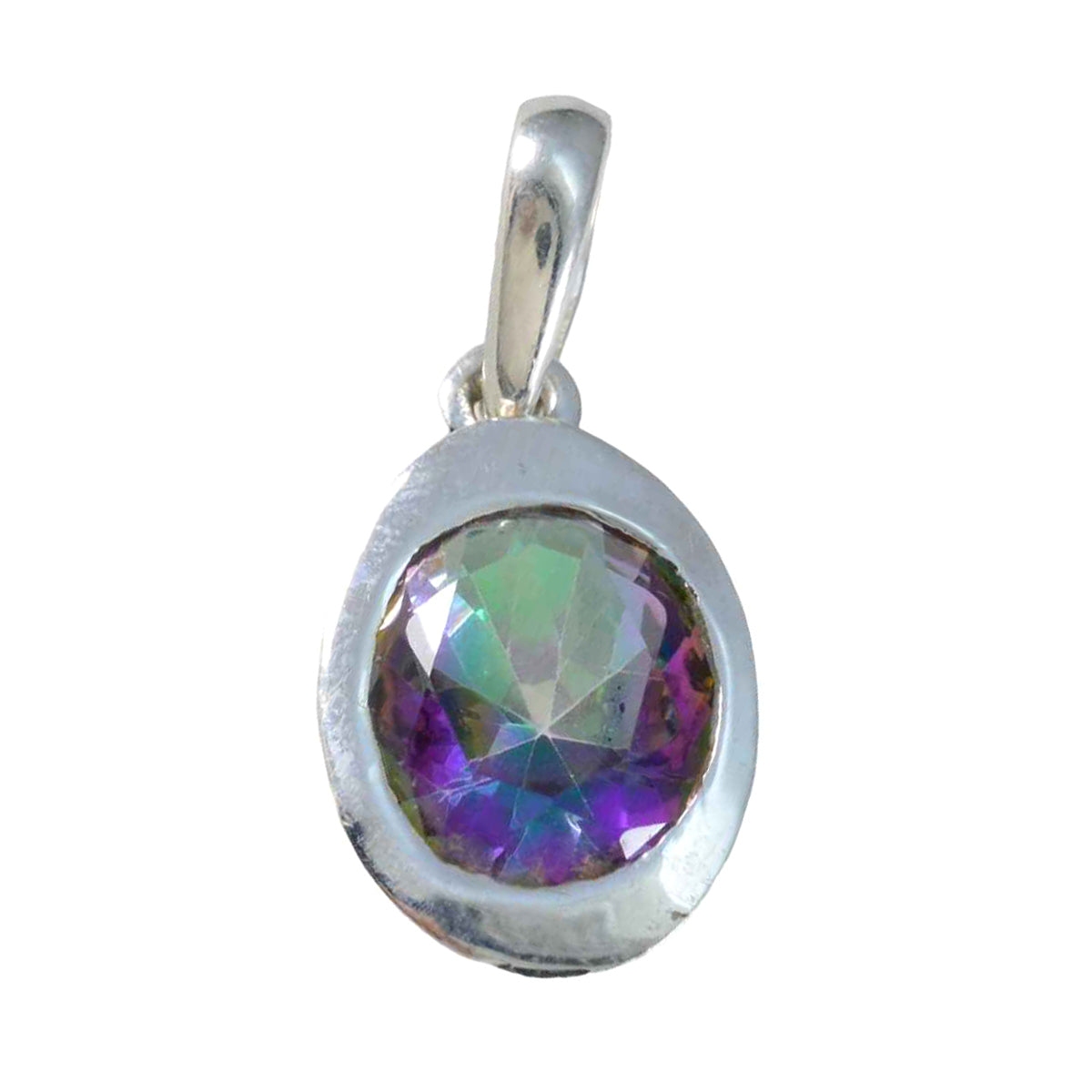 Claire Multicolor Gemstone Pendant for Every Occasion Mystic Quartz multicolor Multicolor