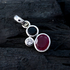 Ayaka Multicolor Gemstone Pendant with Silver Setting