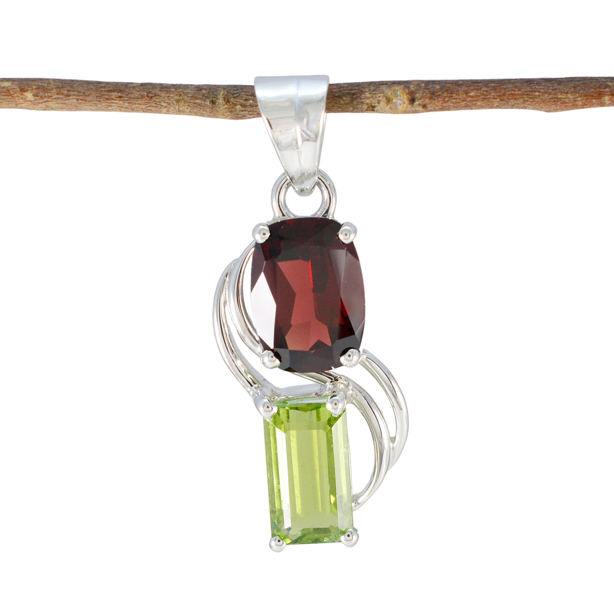 Zoe Multicolor Gemstone Pendant in Elegant Design Multi Stone multicolor Multicolor