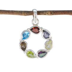 Ivy Multicolor Gemstone Pendant - Unique Fashion Jewelry Multi Stone multicolor Multicolor