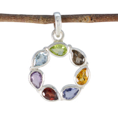 Harper Multicolor Gemstone Pendant for Everyday Glam Multi Stone multicolor Multicolor