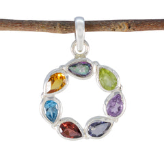Layla Multicolor Gemstone Pendant for Fashion Jewelry Multi Stone multicolor Multicolor