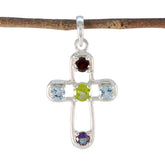 Ava multicolor Sophisticated Dainty Pendant Multi Stone multicolor Multicolor
