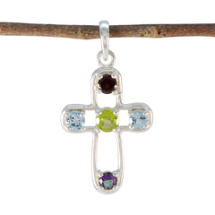 Ava multicolor Sophisticated Dainty Pendant Multi Stone multicolor Multicolor