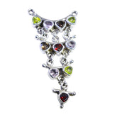 Harper Multicolor Gemstone Pendant for Everyday Elegance Multi Stone multicolor Multicolor