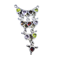 Harper Multicolor Gemstone Pendant for Everyday Elegance Multi Stone multicolor Multicolor