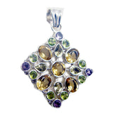 Yasmine Multicolor Gemstone Pendant for Everyday Glam Multi Stone multicolor Multicolor