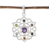 Pauline Multicolor Gemstone Pendant for Elegant Style Multi Stone multicolor Multicolor