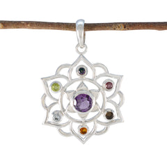 Pauline Multicolor Gemstone Pendant for Elegant Style Multi Stone multicolor Multicolor
