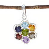 Noelia Multicolor Gemstone Pendant Sterling Silver Multi Stone multicolor Multicolor