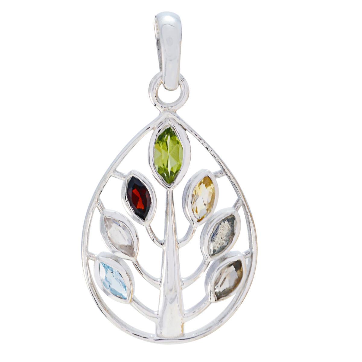 Abigail Multicolor Gemstone Pendant for Unique Style Multi Stone multicolor Multicolor