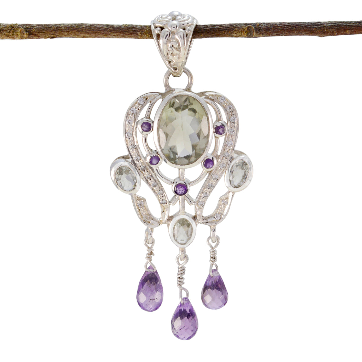 Leah Multicolor Gemstone Pendant with Elegant Design Multi Stone multicolor Multicolor