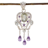 Leah Multicolor Gemstone Pendant with Elegant Design Multi Stone multicolor Multicolor
