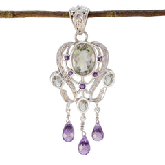 Leah Multicolor Gemstone Pendant with Elegant Design Multi Stone multicolor Multicolor