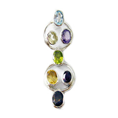 Eliza Multicolor Gemstone Pendant for Everyday Glam Multi Stone multicolor Multicolor