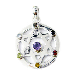 Penelope Multicolor Gemstone Pendant for Any Occasion Multi Stone multicolor Multicolor