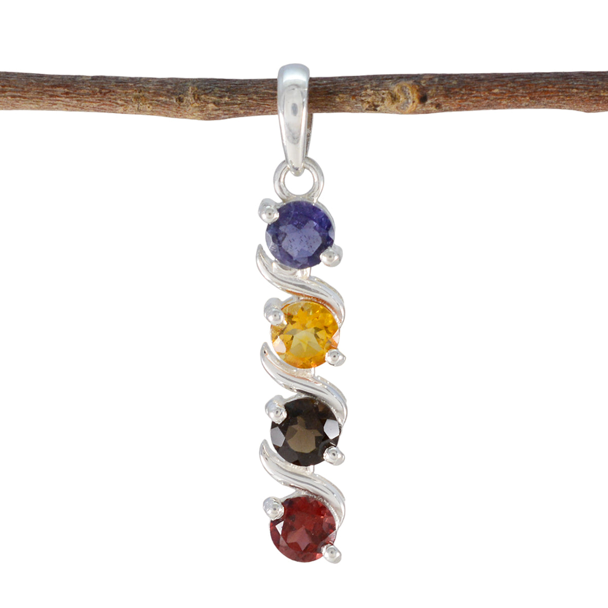 Yasmin multicolor Luxurious Delicate Pendant Multi Stone multicolor Multicolor